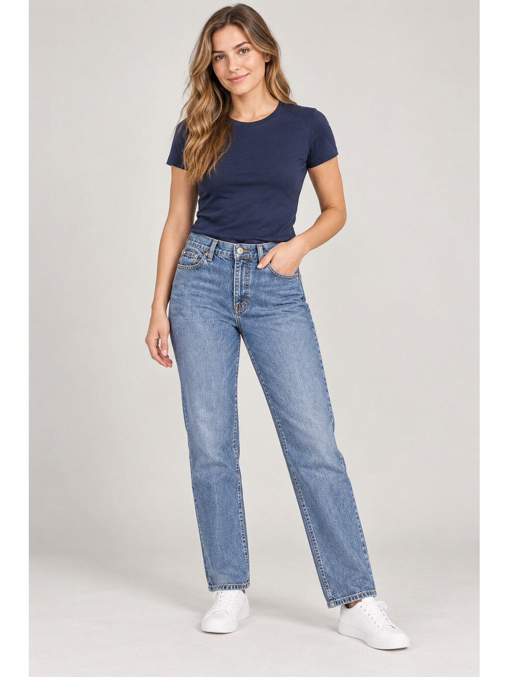 Tommy Hilfiger Jeans Womens Size 8 30x28 Straight Leg Medium Wash Vintage Y2K